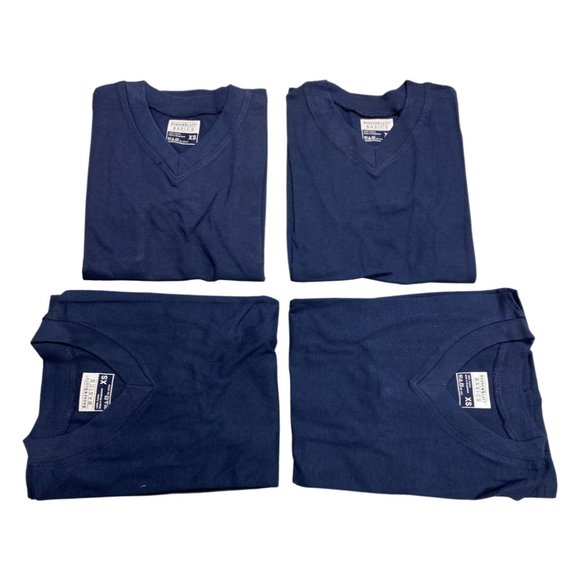 Andrew Scott Boys'12 Pack V Neck T Shirt - Cotton (Black, Navy, Grey) - Picture 4 of 8